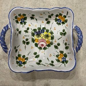 Vintage Italian Castelli Bowl signed by L. Pardi.